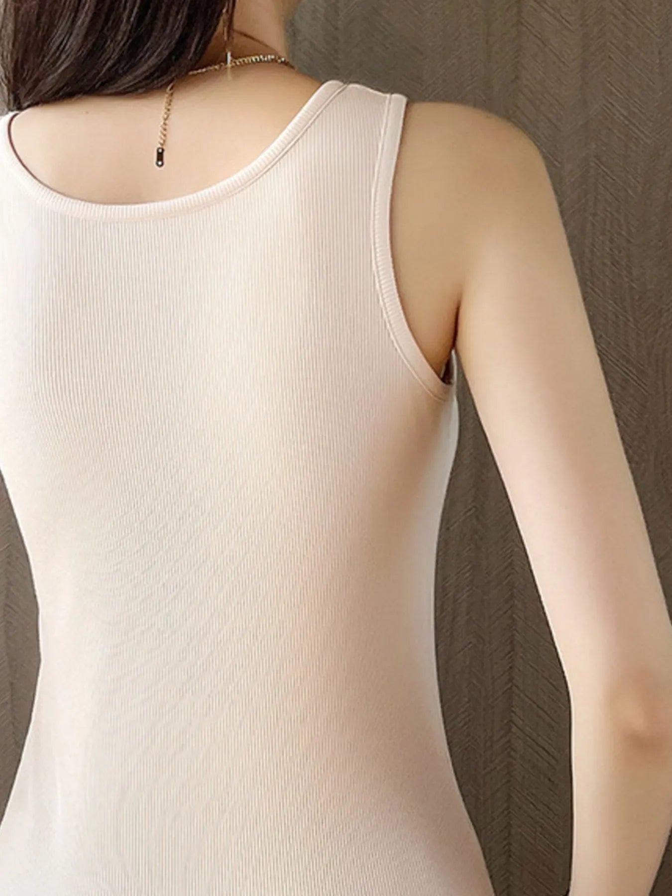 Round Neck Wide Strap Tank