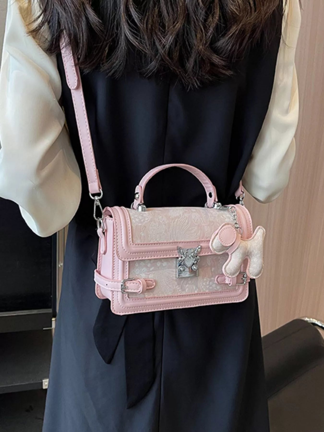 Adjustable Strap Flap Crossbody Bag