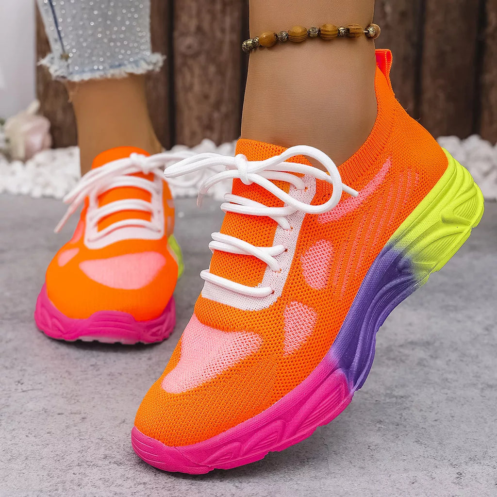 Lace Up Round Toe Sneakers