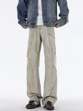 Men's Full Size Ripped Wide Leg Jeans Plus Size