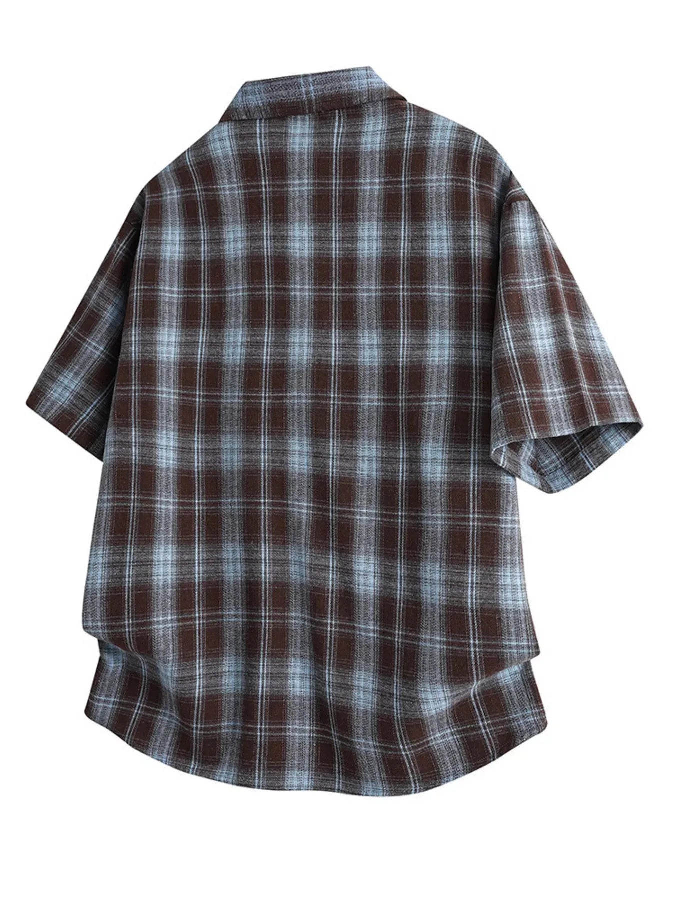 Men's Plus Size Plaid Button Up Casual Shirt