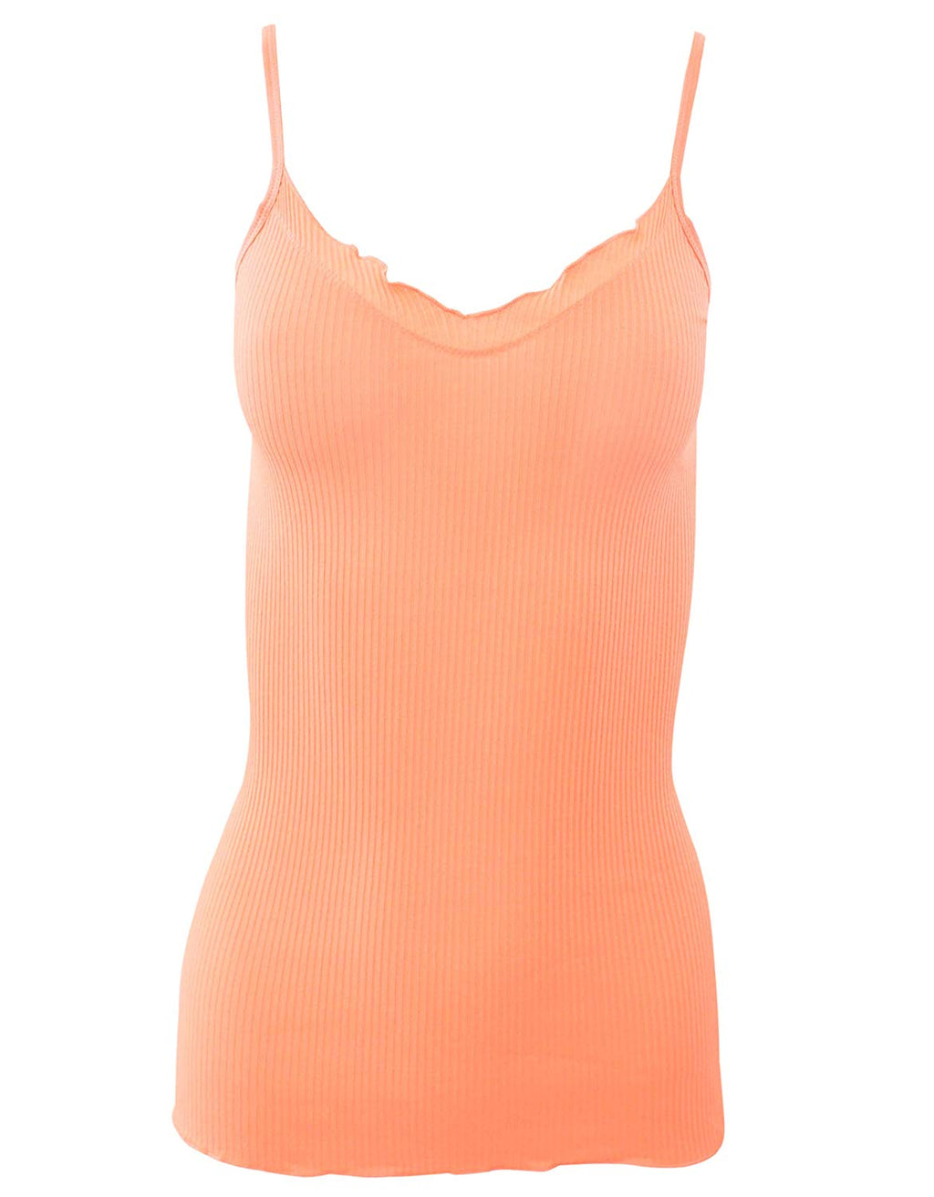 BASIC COTTON Free Spirit Premium Quality 100% Cotton Women's Spaghetti Straps Top Made in Italy (601)