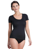 EGI Luxury Modal Women's T-Shirt. Proudly Made in Italy ( Deep Crew Neck 1142)