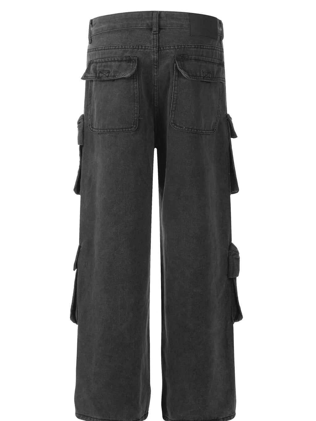 Men's Multi-Pocket Cargo Style Wide Leg Jeans