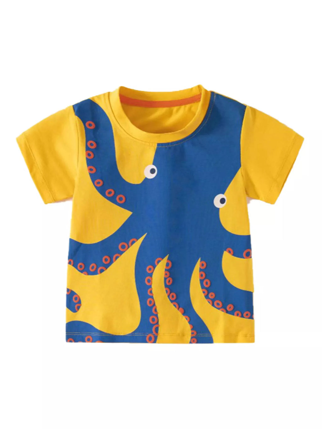 Children's Octopus Graphic Short Sleeve T-Shirt