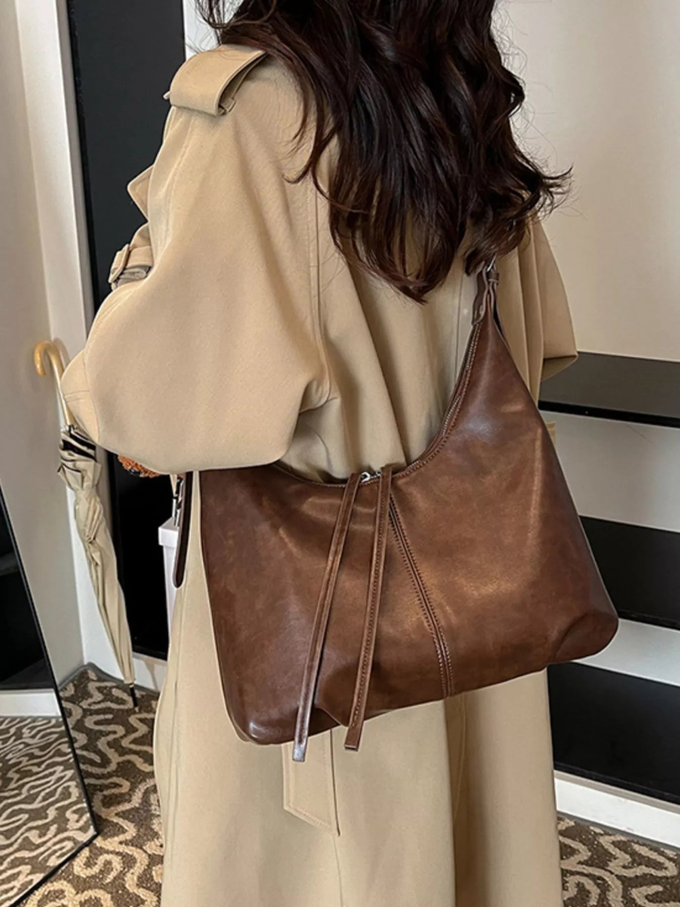 Vintage Style Leather Shoulder Bag