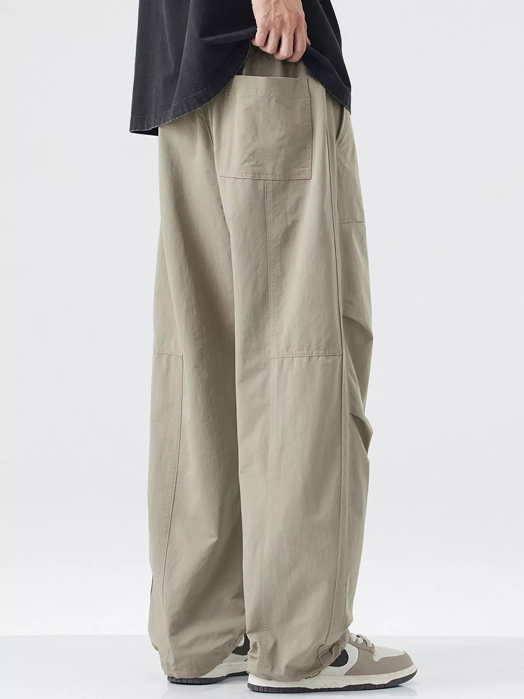 Men's Loose-Fit Drawstring Wide Leg Pants