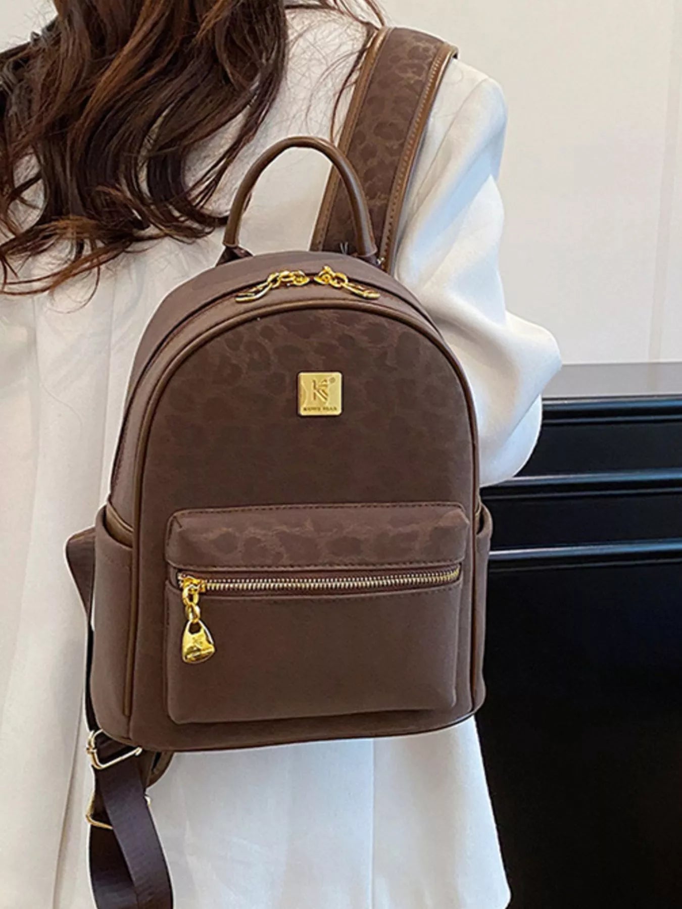 Vintage Style Leather Backpack Bag