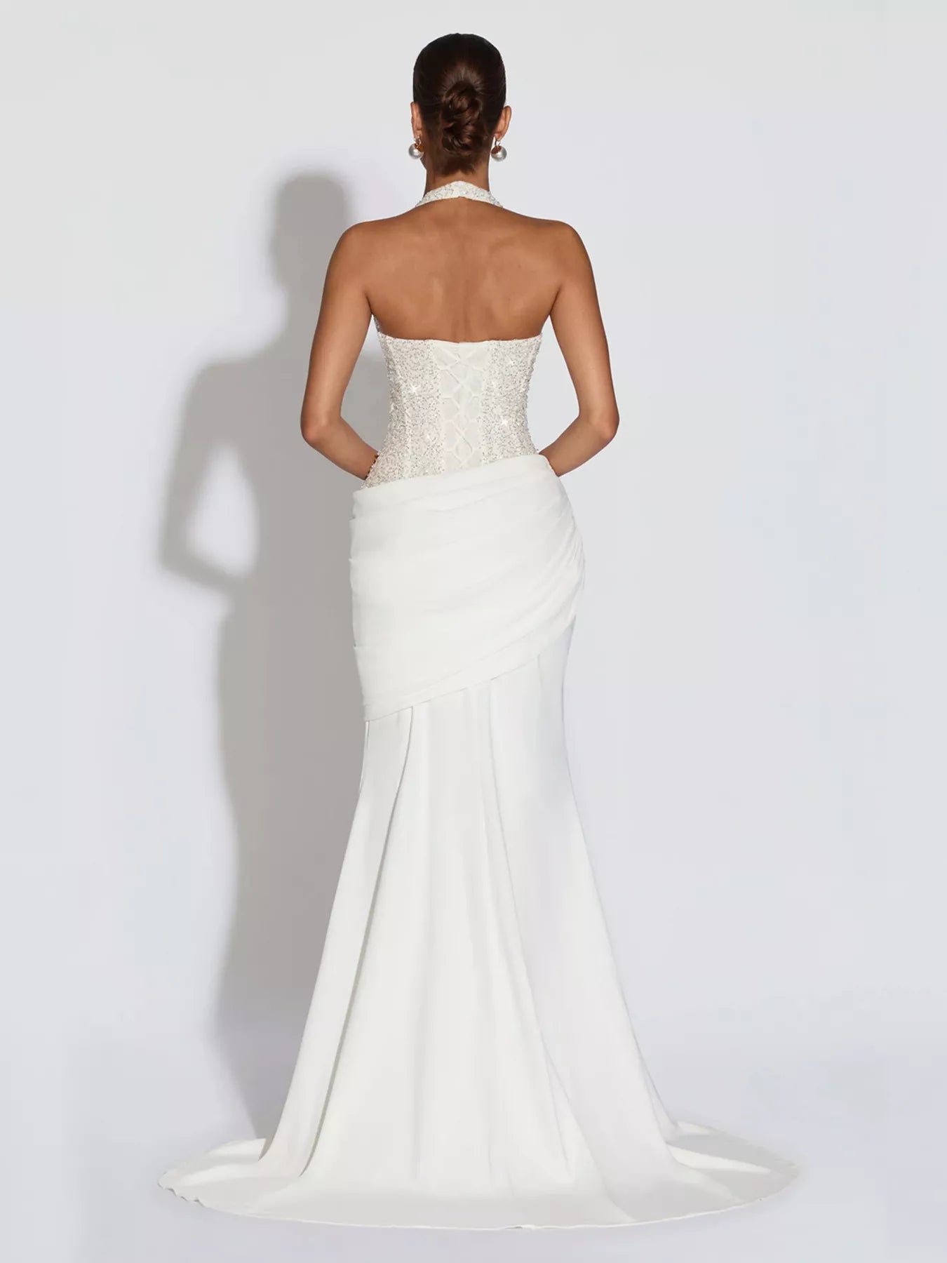 Sequin Halter Neck Maxi Dress