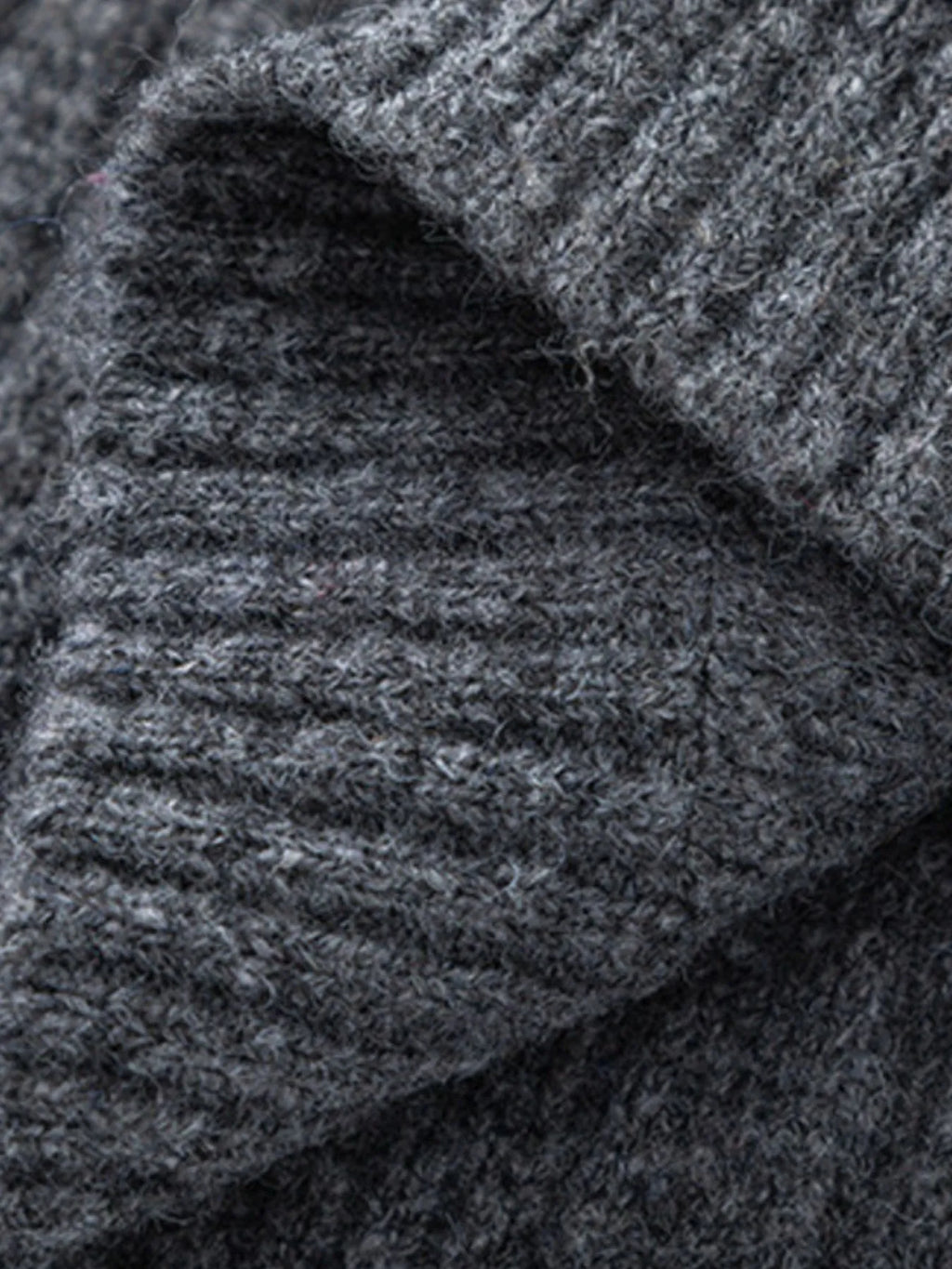 Men's Drawstring Ribbed Hooded Sweater