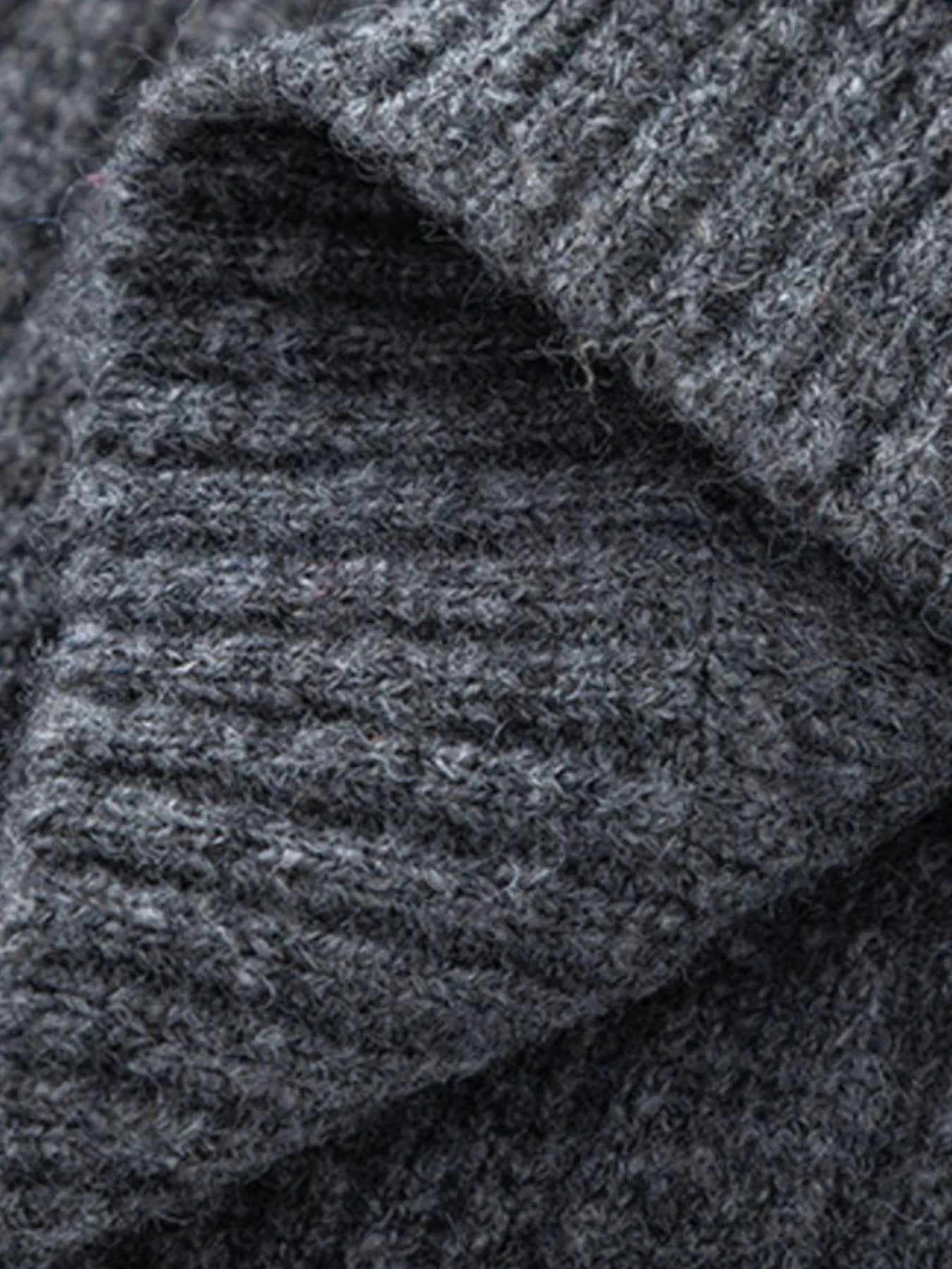 Men's Drawstring Ribbed Hooded Sweater