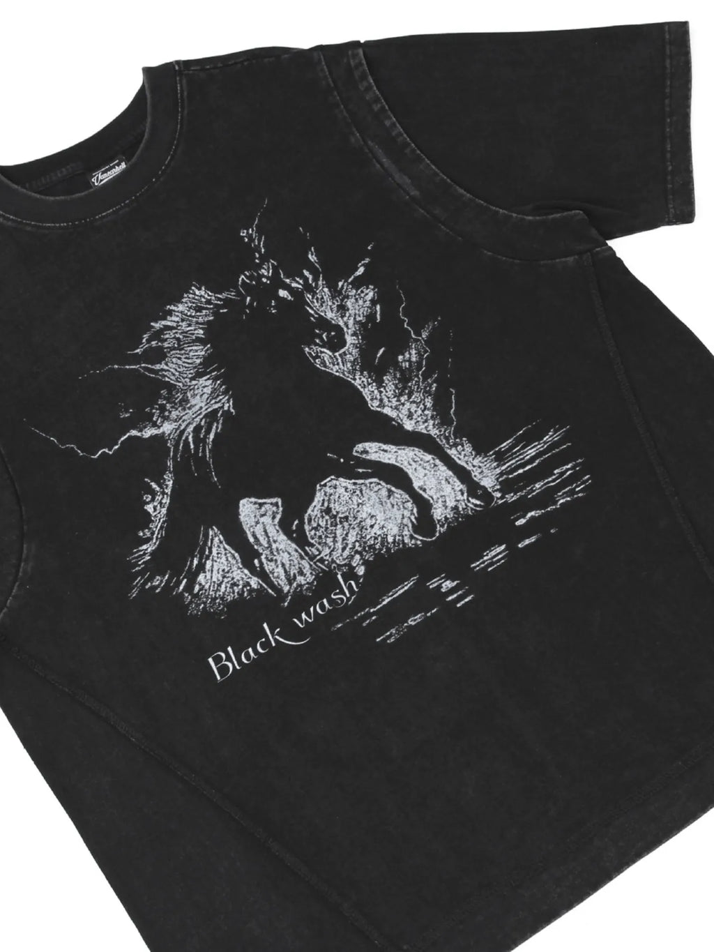 Men's Wash Graphic Round Neck T-Shirt