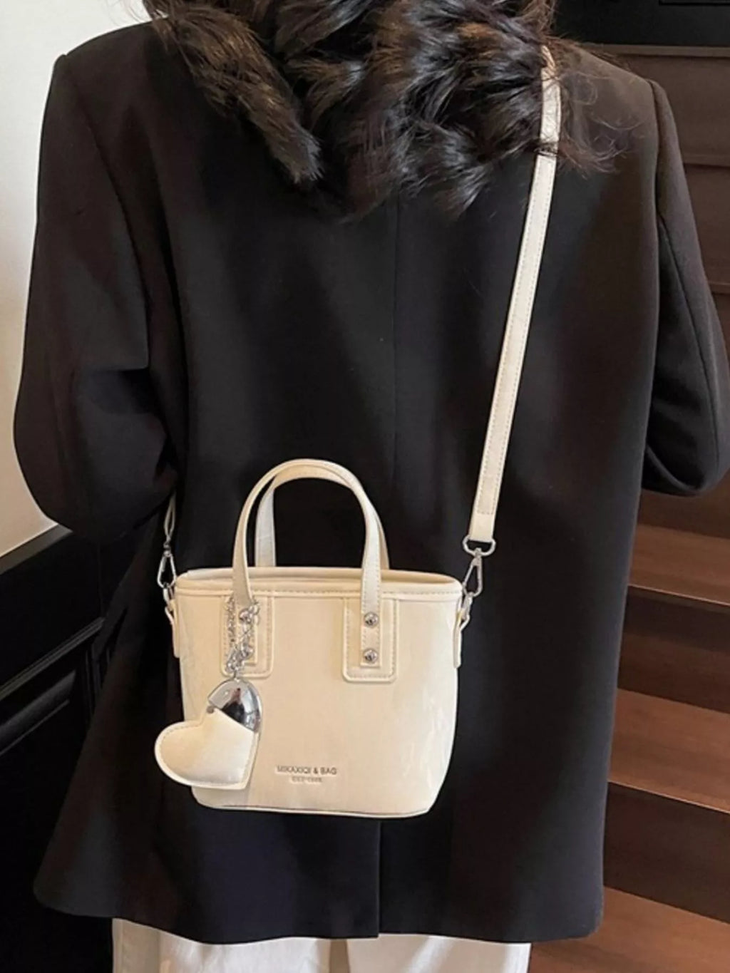 Heart Charm Crossbody Bag