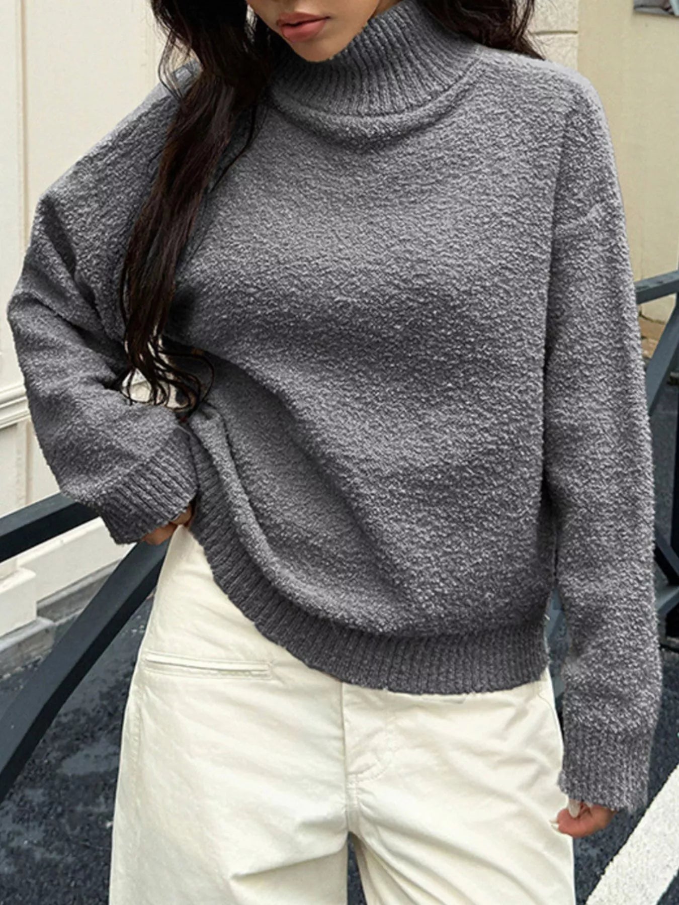 Turtleneck Long Sleeve Sweater