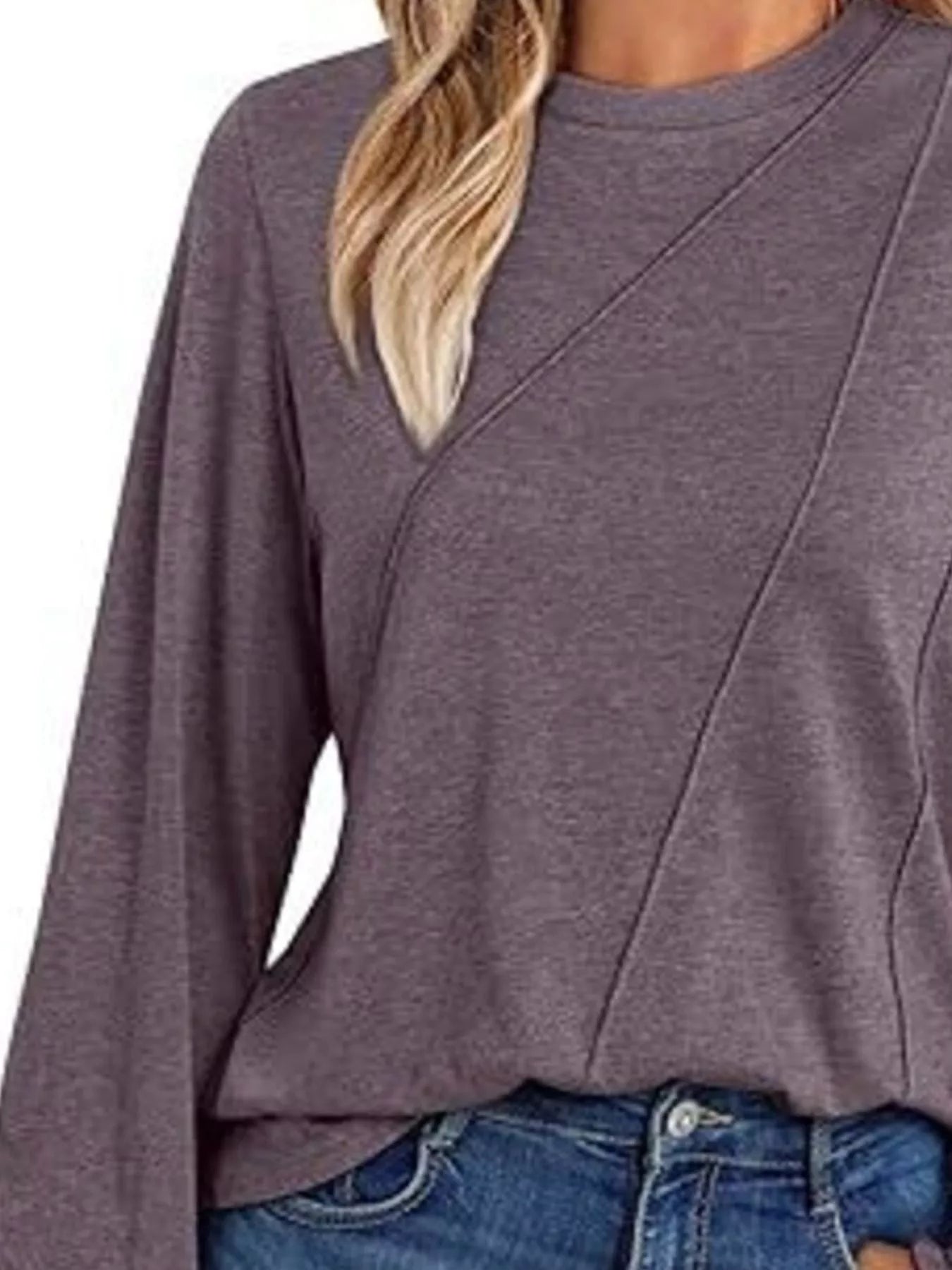 Round Neck Long Sleeve Top