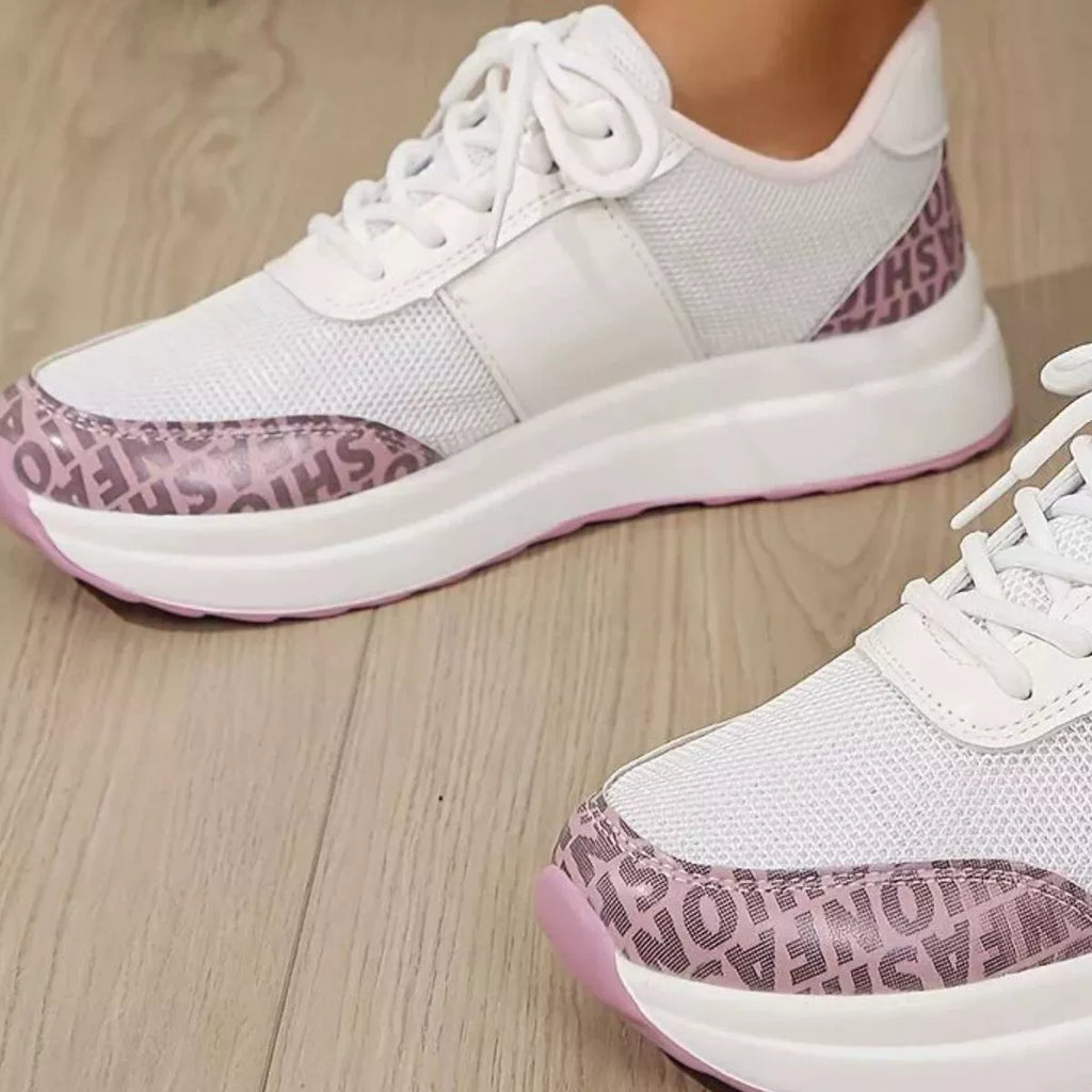 Round Toe Lace Up Sneakers