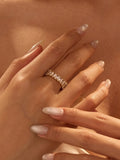 18K Gold-Plated Stainless Steel Zircon Ring