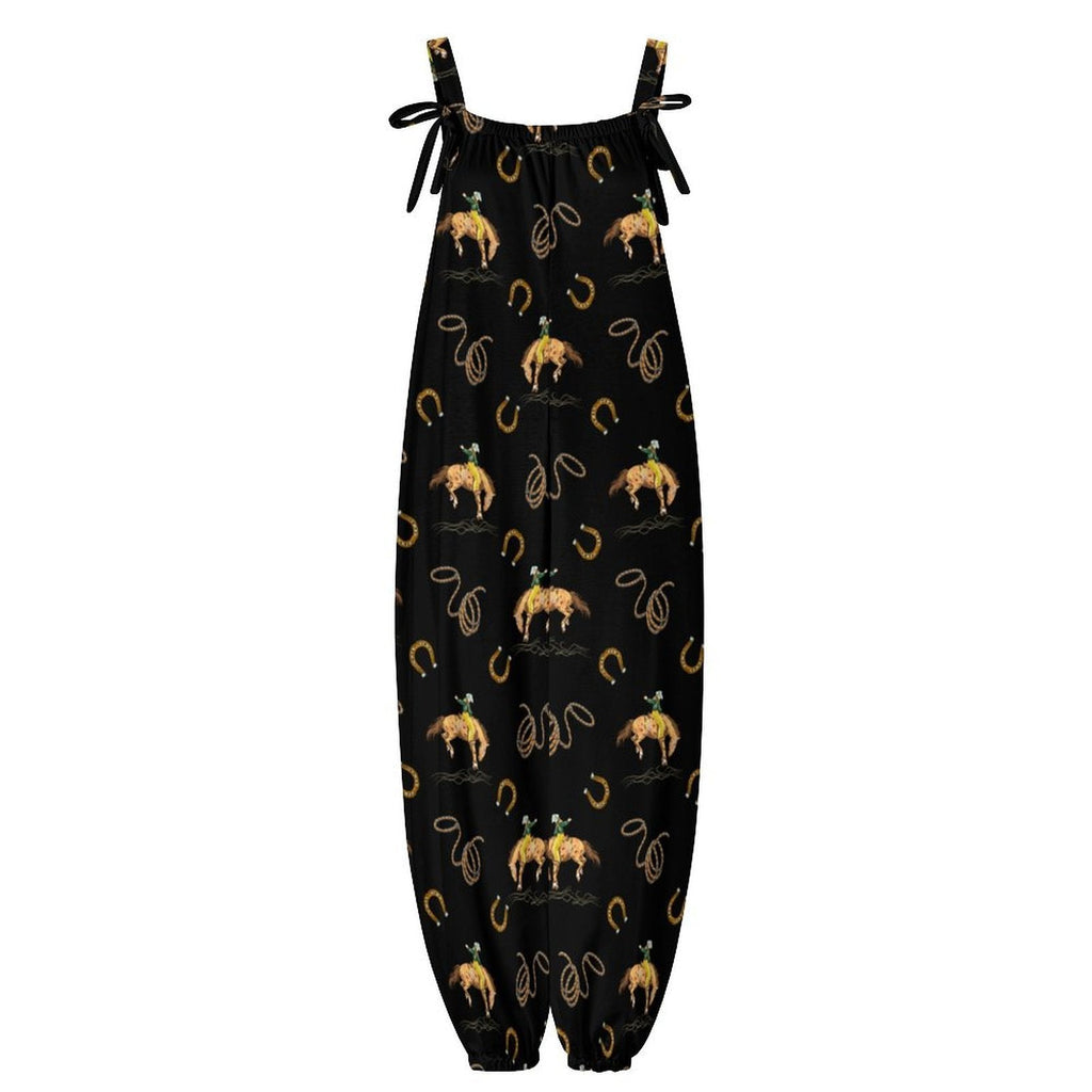 Baha Ranch Rodeo Cowboy Overalls Jumpsuit