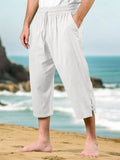 Men's Full Size Loose Fit Cropped Pants Plus Size