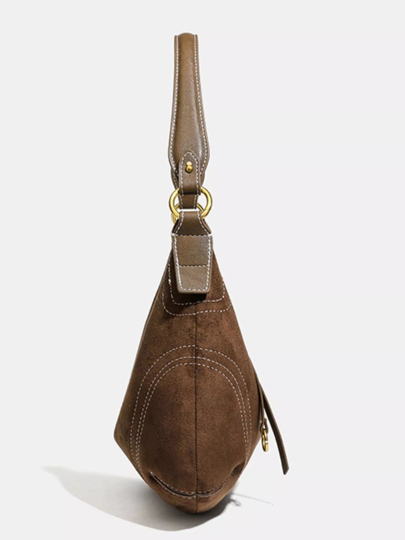 Vintage Suede Hobo Shoulder Bag