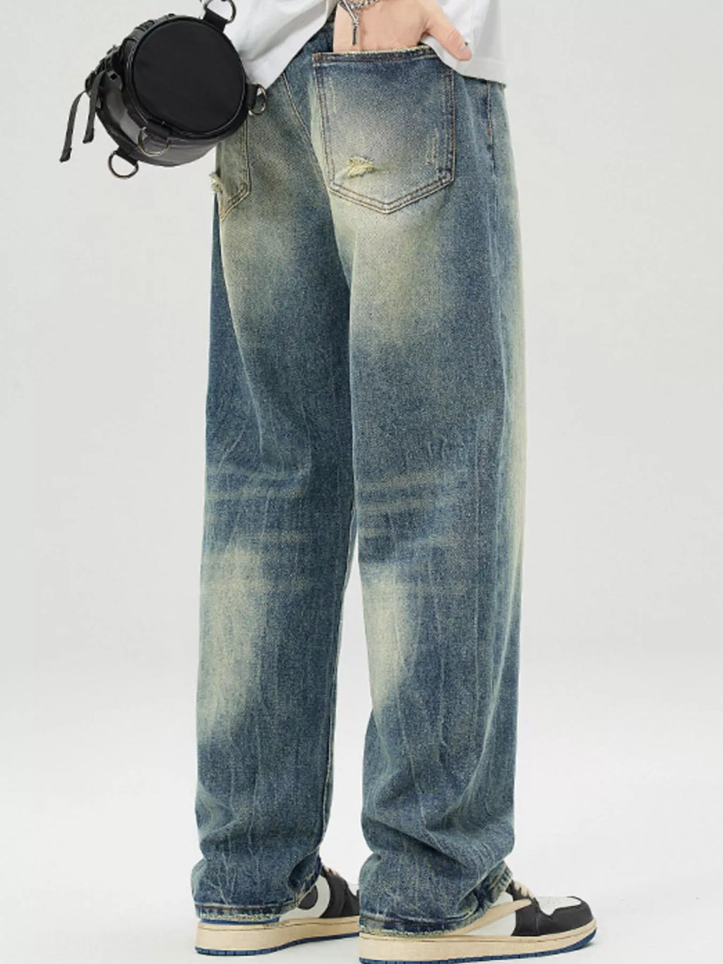 Men's Wash Loose Fit Jeans