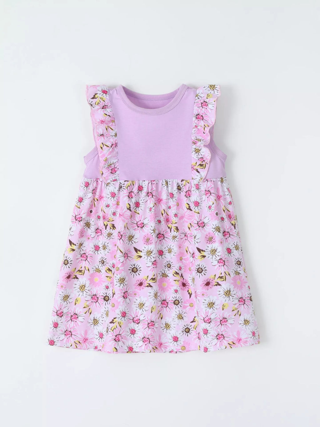 Children's Floral Ruffle Sleeve Dress