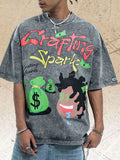 Men's Graphic Vintage Washed T-Shirt