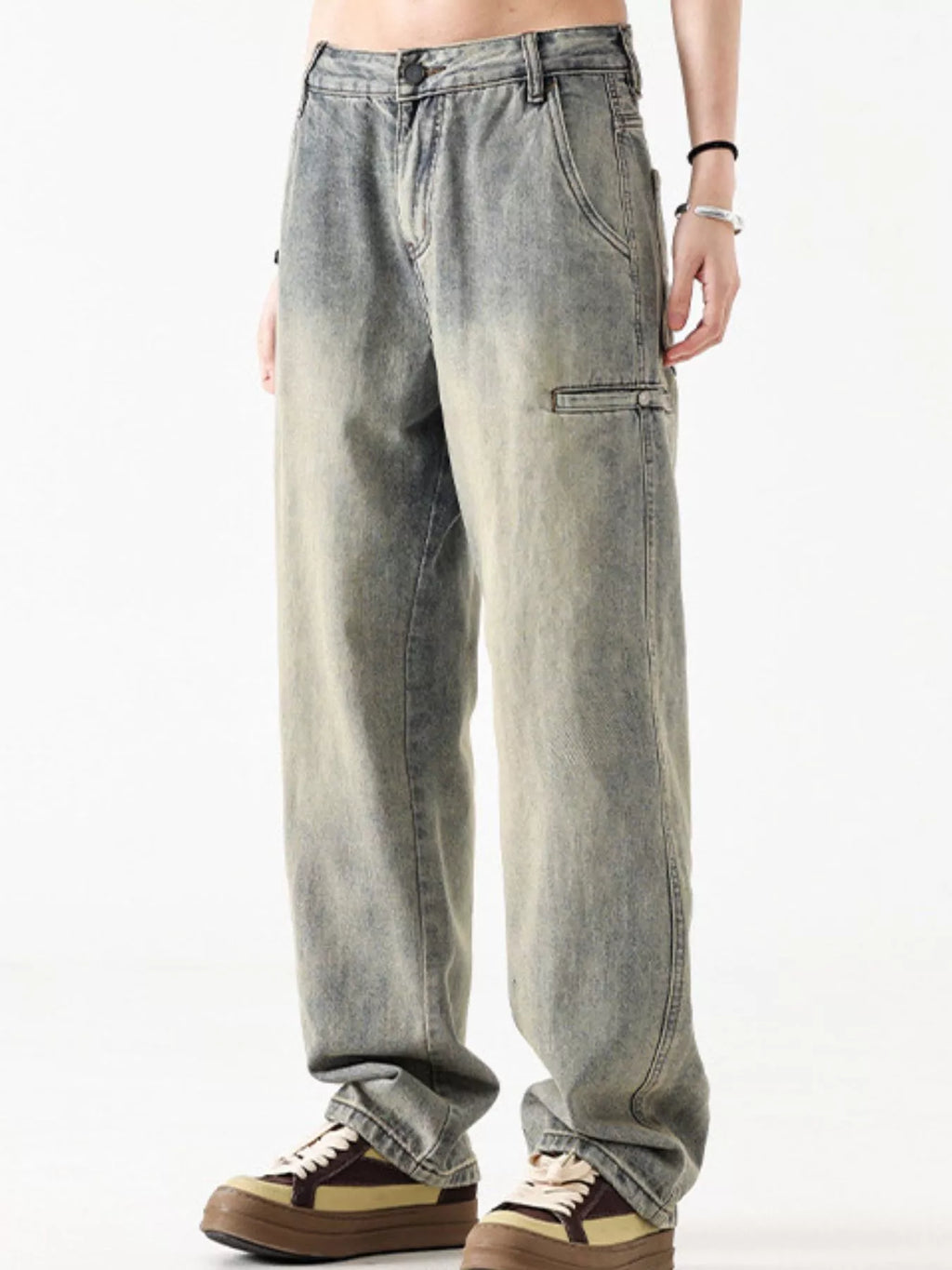 Men's Vintage Wash Loose Fit Jeans