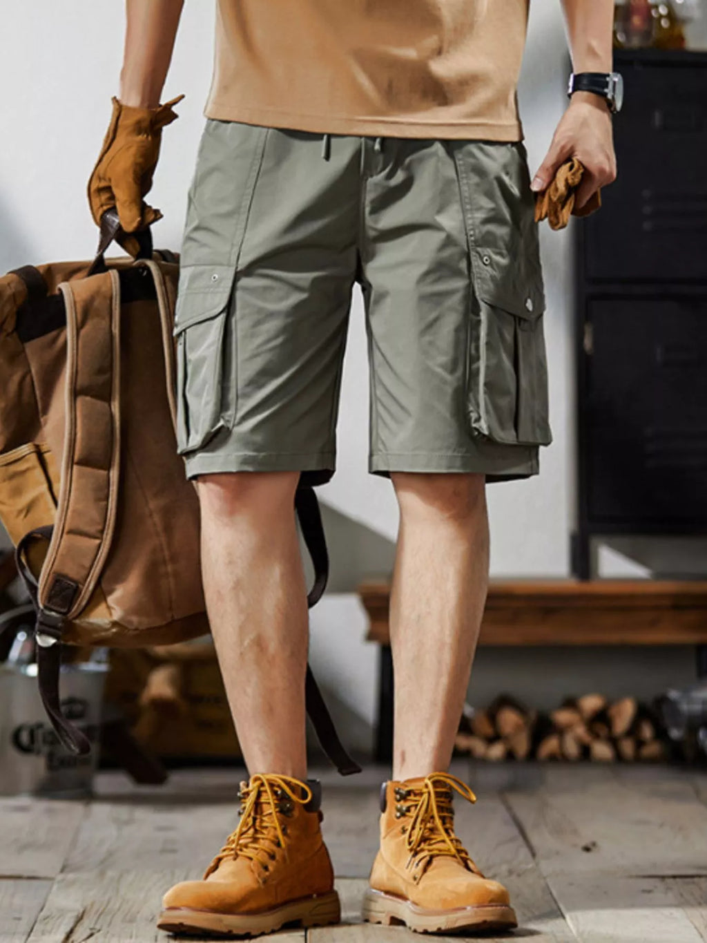 Men's Plus Size Loose Fit Cargo Shorts
