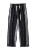 Men's Full Size Drawstring Relaxed Fit Wide Leg Jeans Plus Size