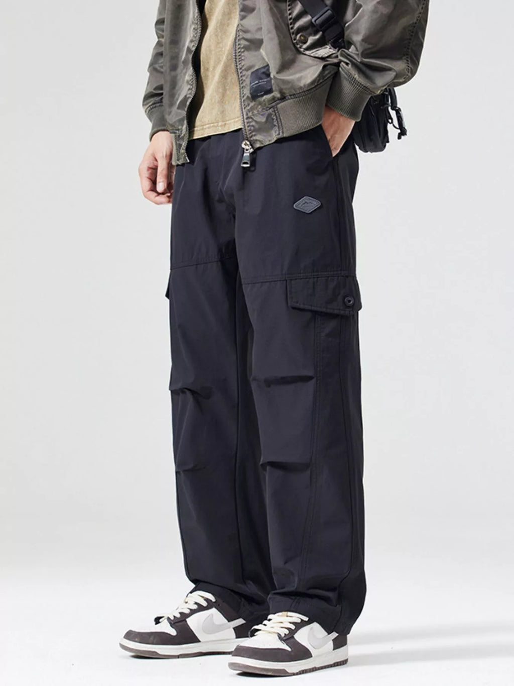 Men's Full Size Wide Leg Cargo Pants Plus Size