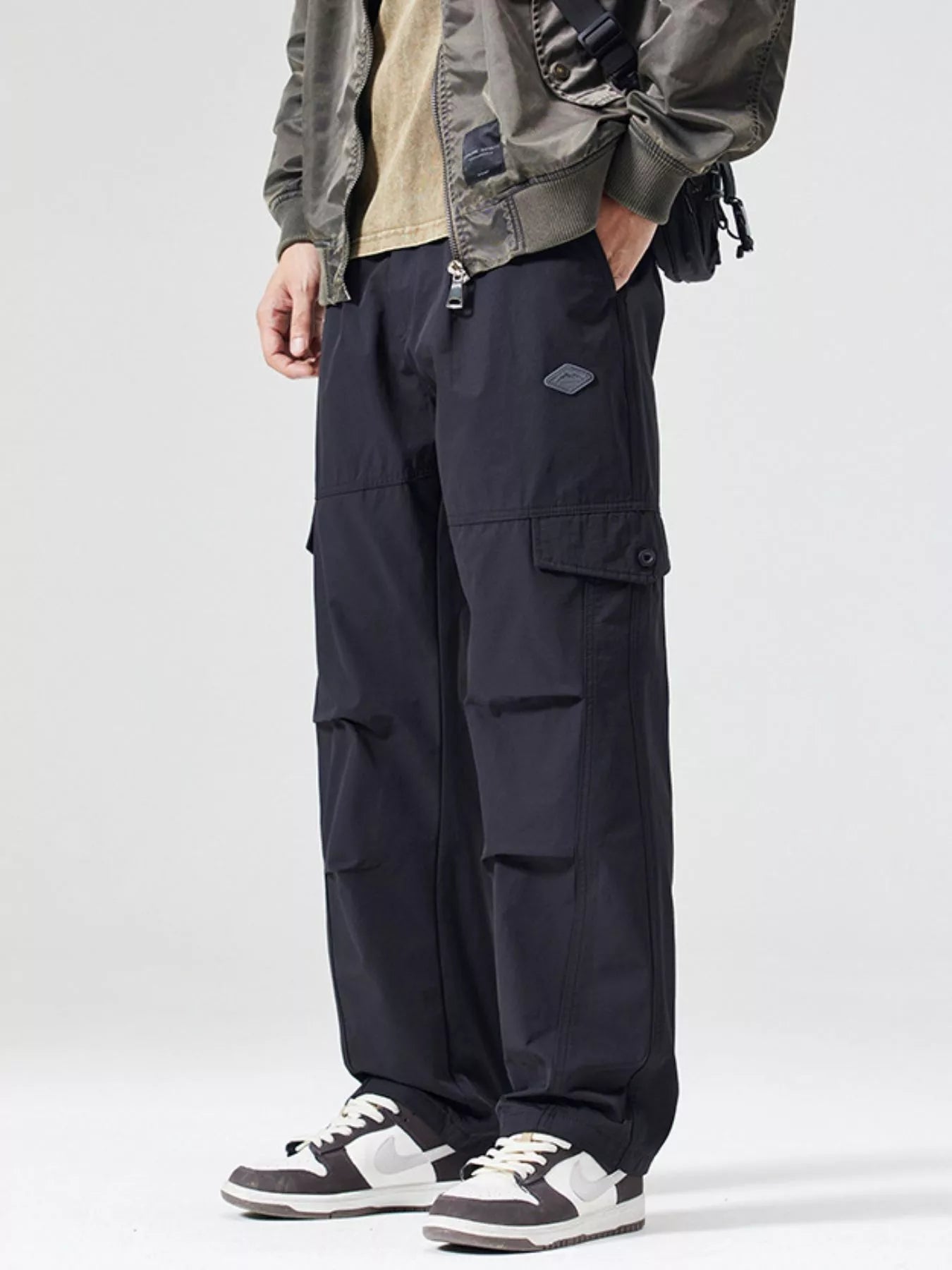 Men's Full Size Wide Leg Cargo Pants Plus Size