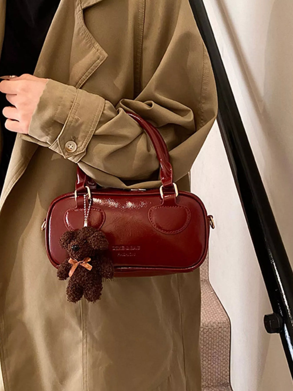 Vintage Style Crossbody Bag with Charm