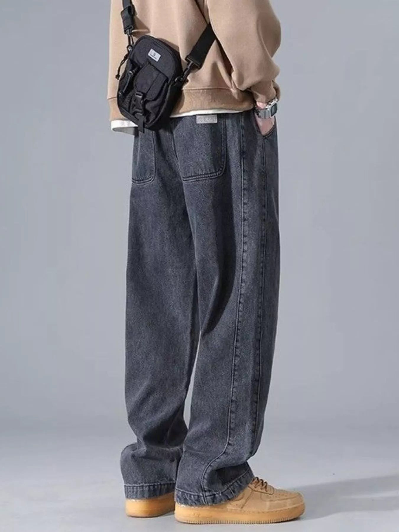 Men's Full Size Wide Leg Jeans Plus Size
