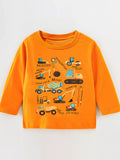 Children's Construction Vehicle Long Sleeve T-Shirt