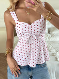 Polka Dot Ruched Cami