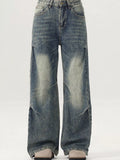Men's Vintage Wash Wide Leg Jeans