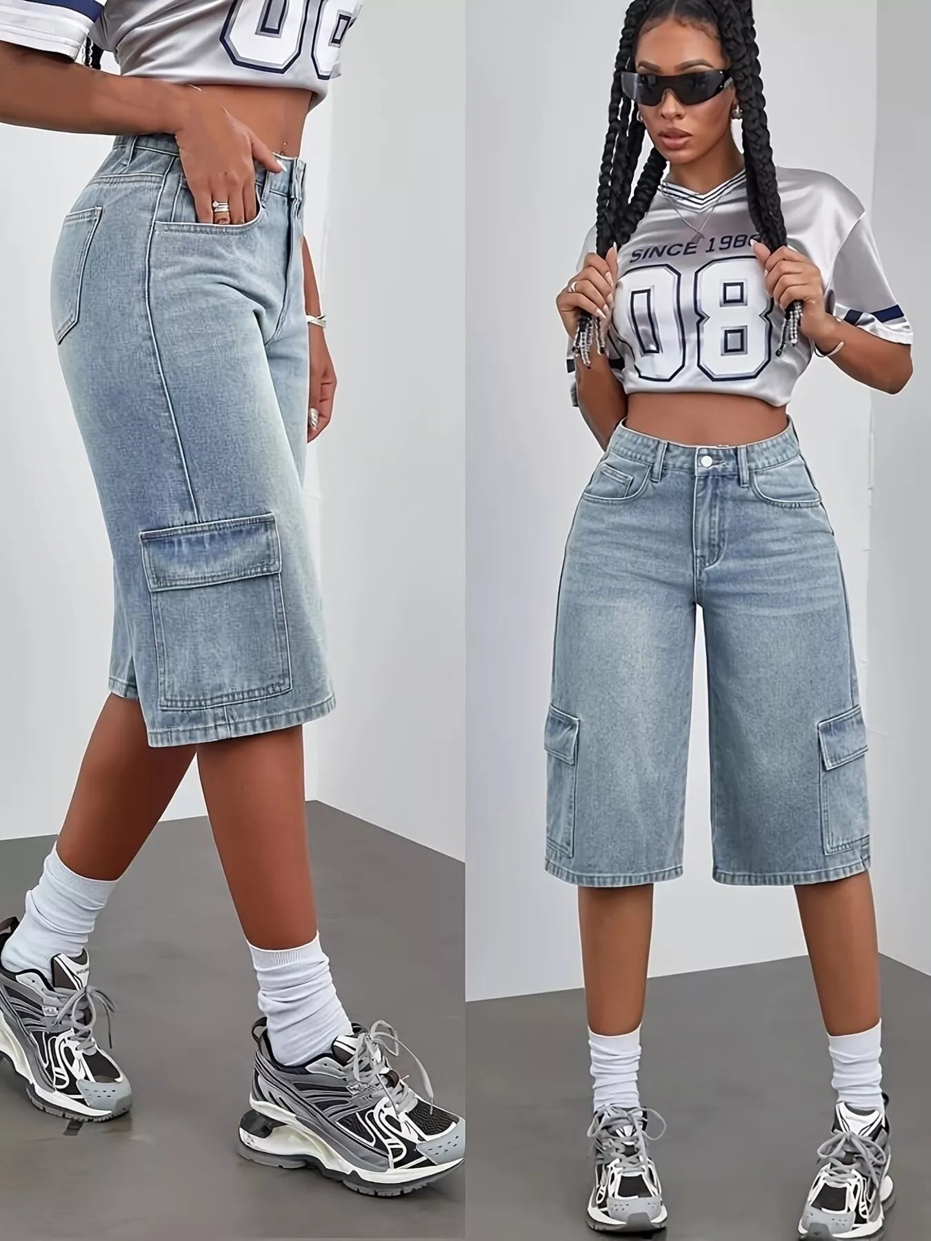 High Waist Denim Shorts