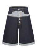 Men's Button Fly Denim Capris