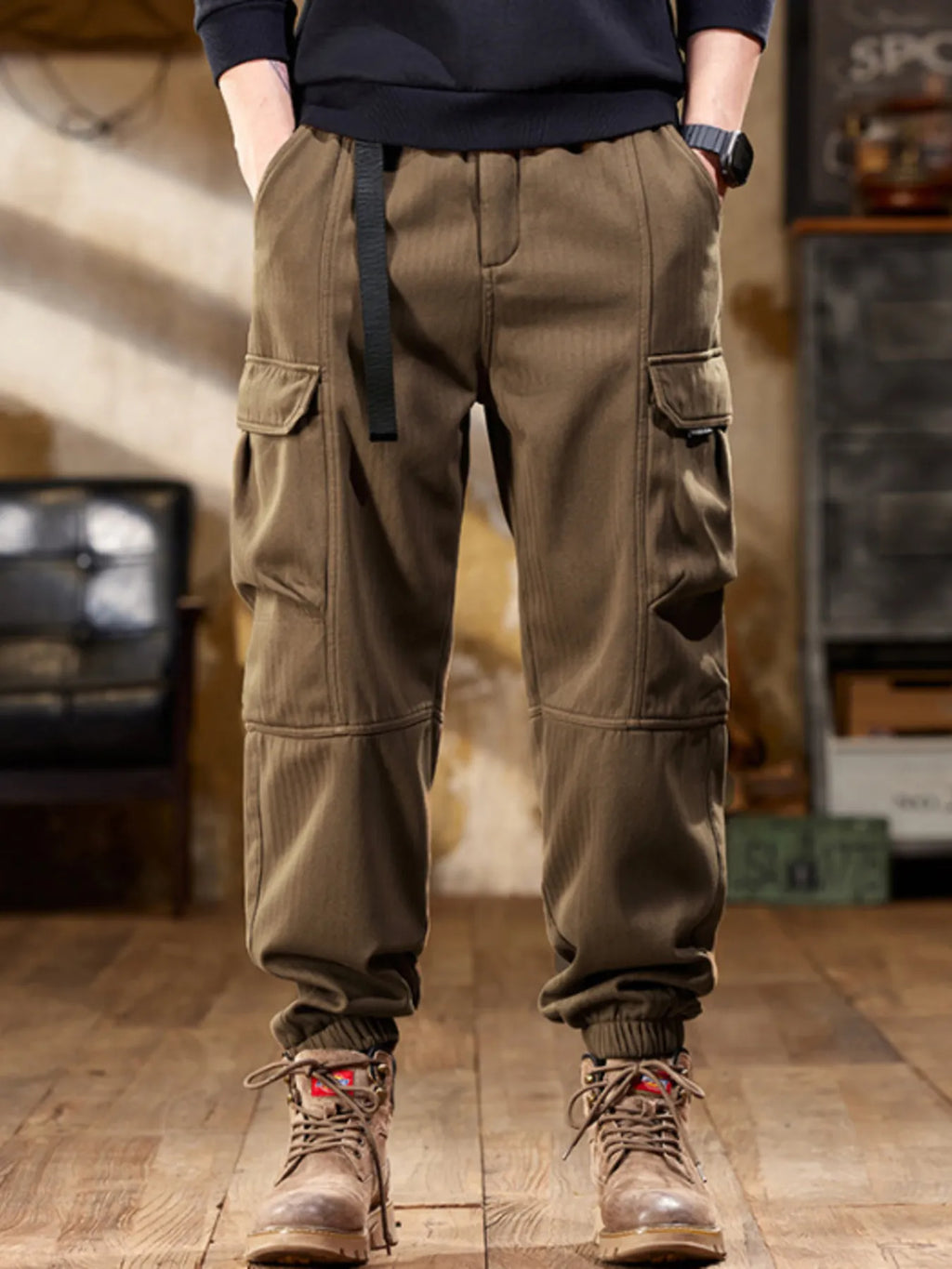 Men's Plus Size Casual Cargo Pants