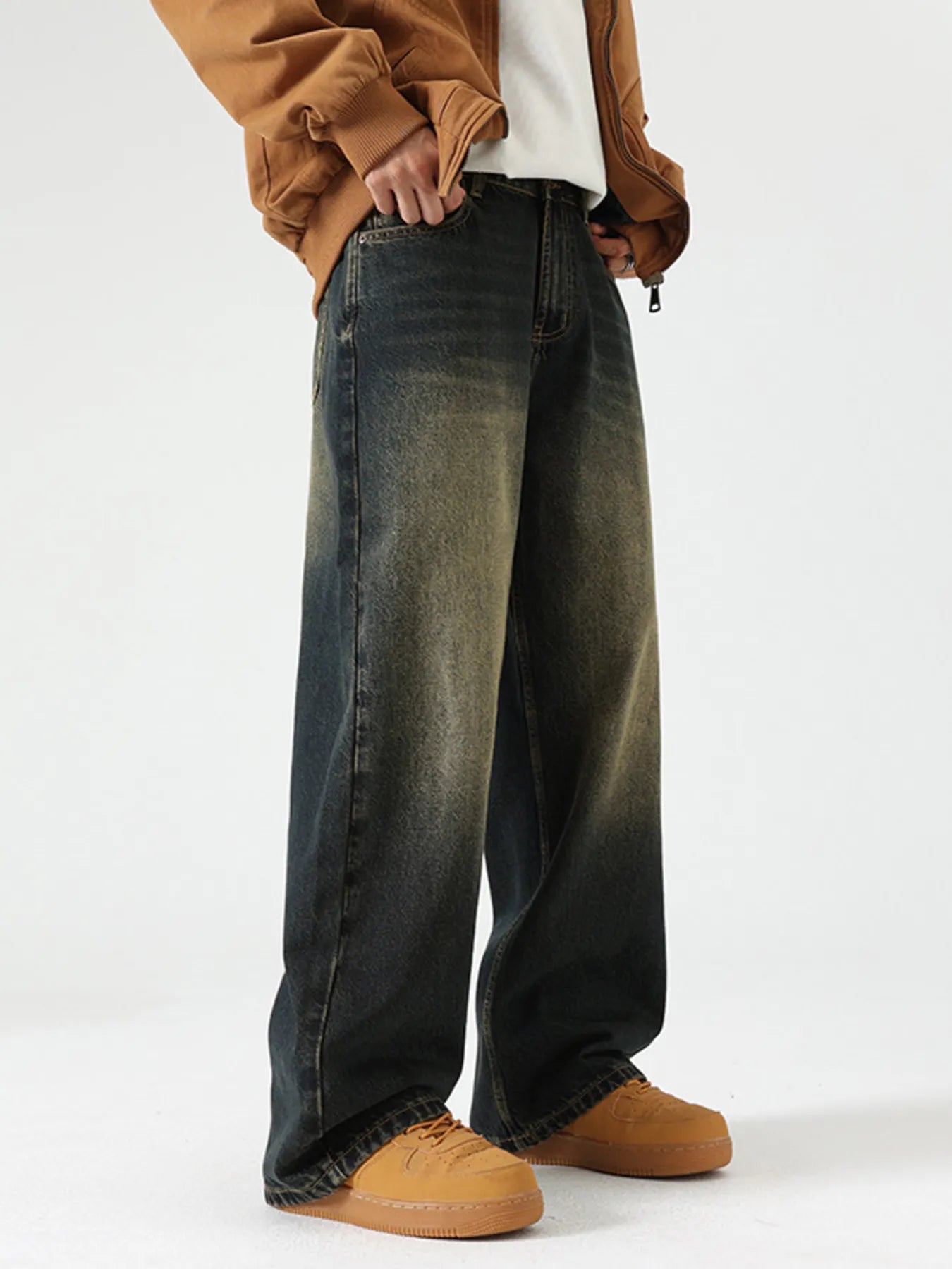 Men's Wide Leg Baggy Jeans