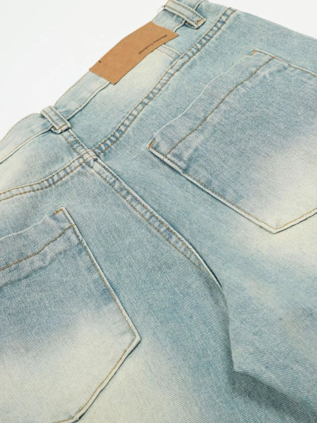 Men's Washed Wide Leg Jeans