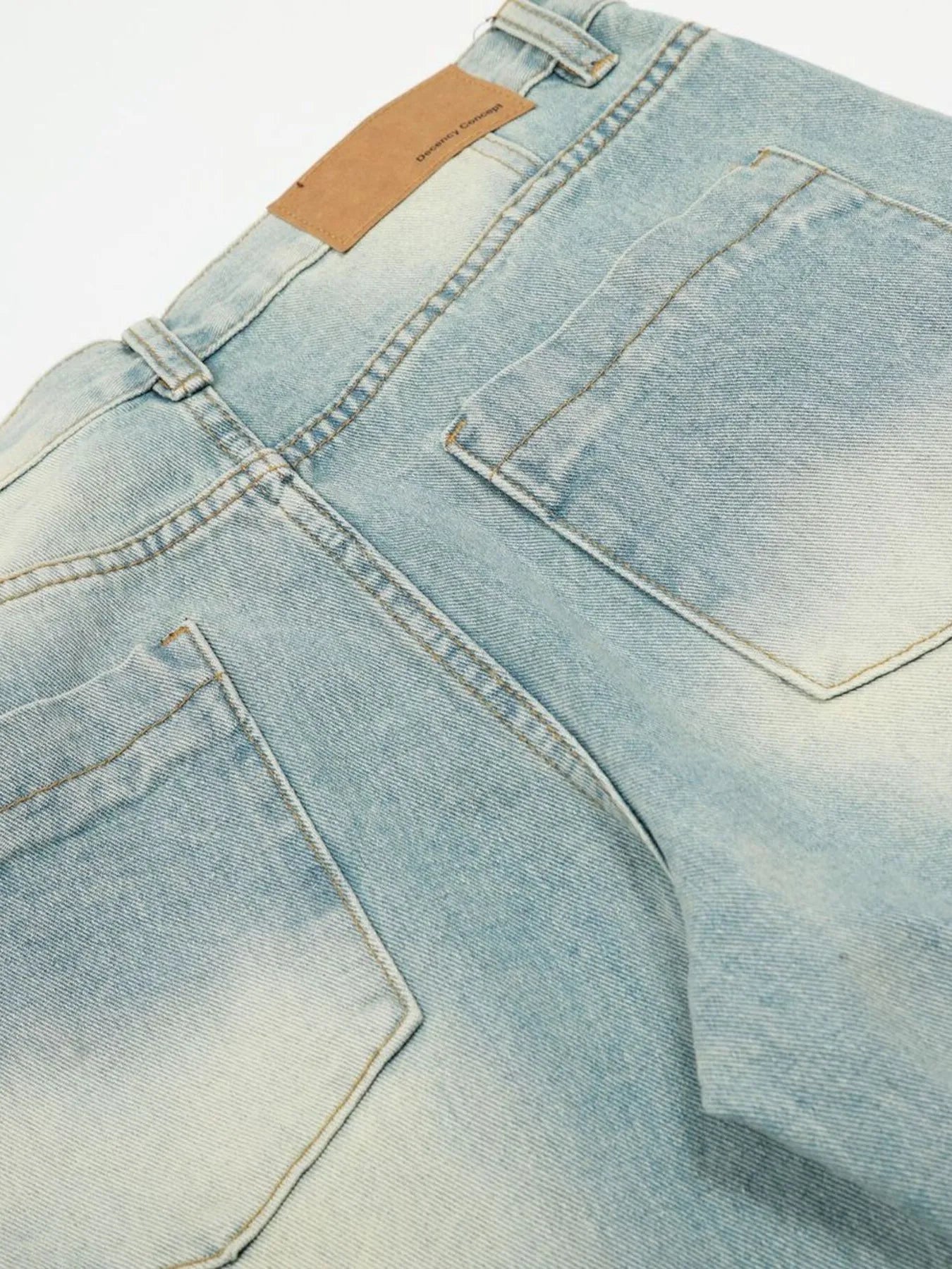 Men's Washed Wide Leg Jeans