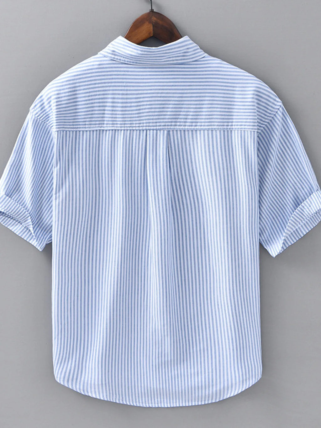 Men's Plus Size Casual Striped Short Sleeve Shirt