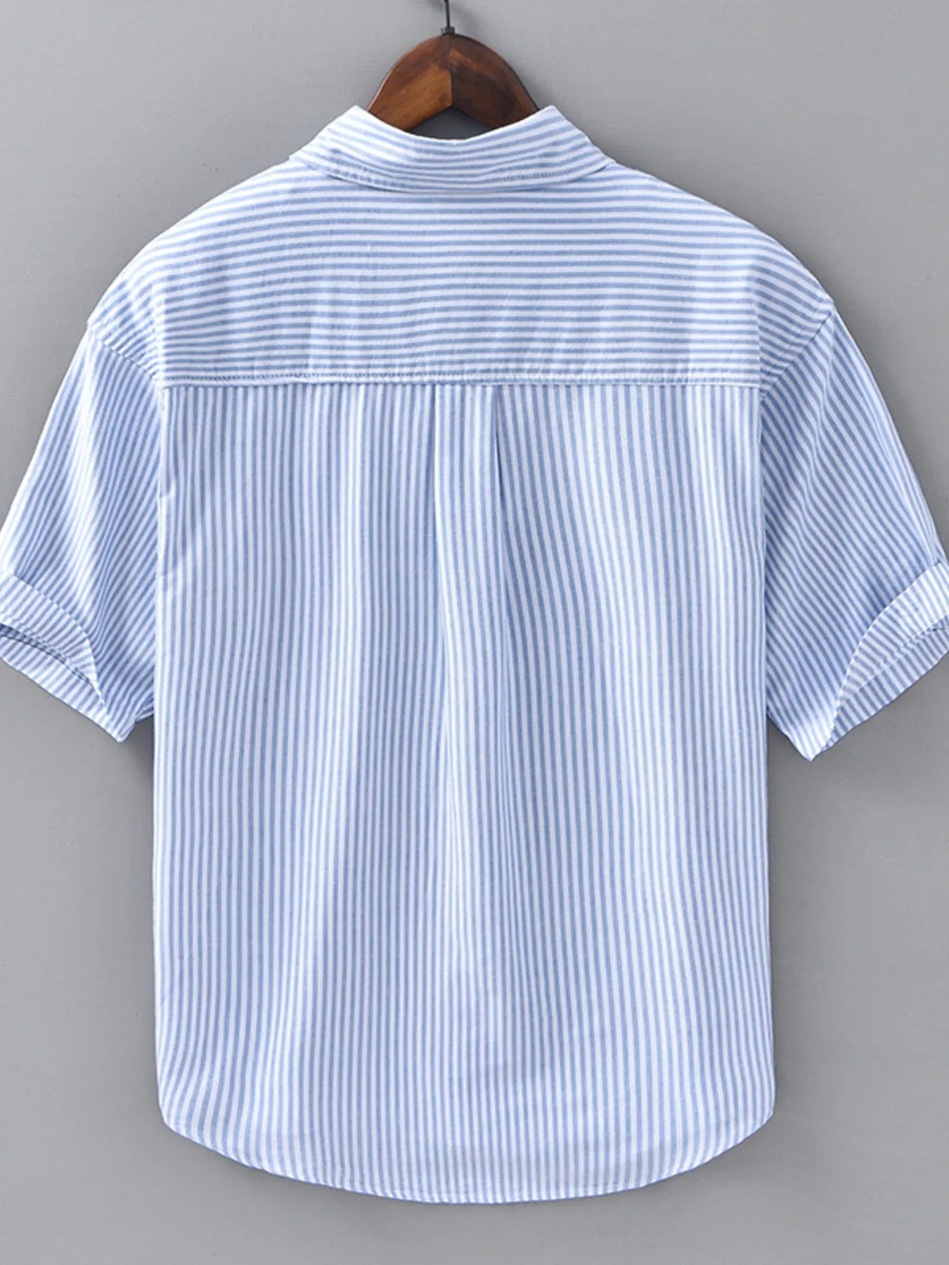 Men's Plus Size Casual Striped Short Sleeve Shirt