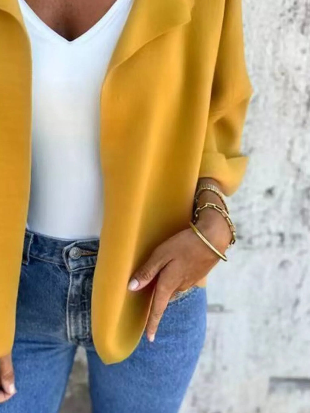 Full Size Open Front 3/4 Sleeve Casual Cardigan Plus Size