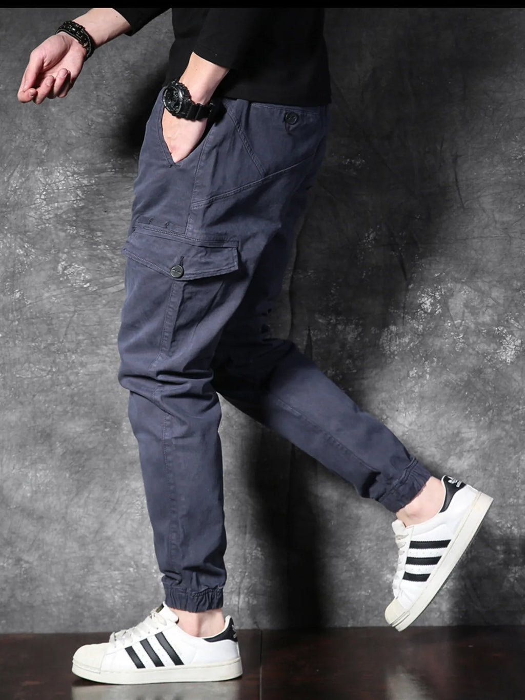 Men's Cargo Pants with Drawstring