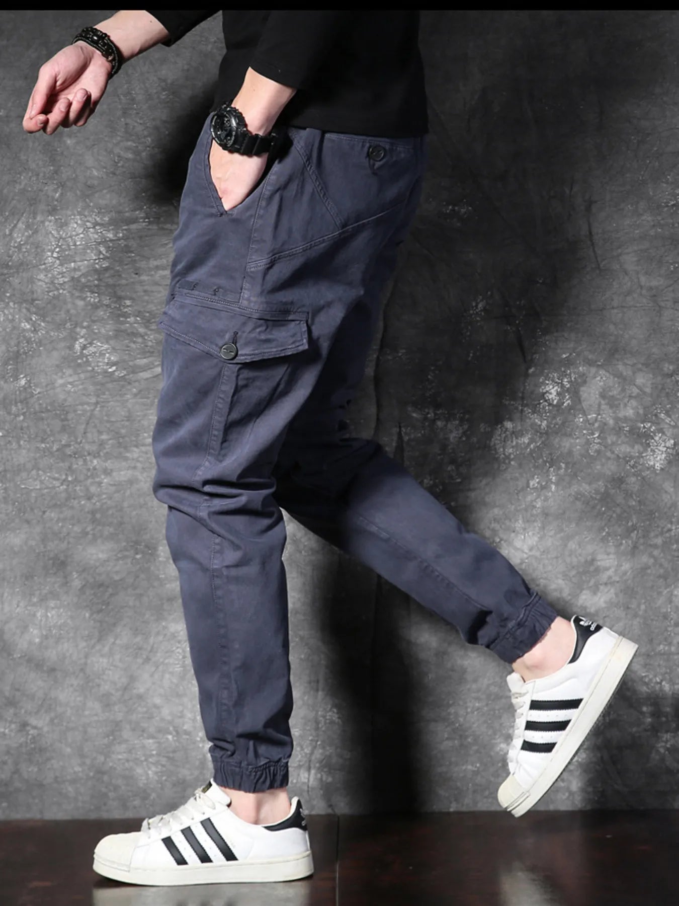 Men's Cargo Pants with Drawstring