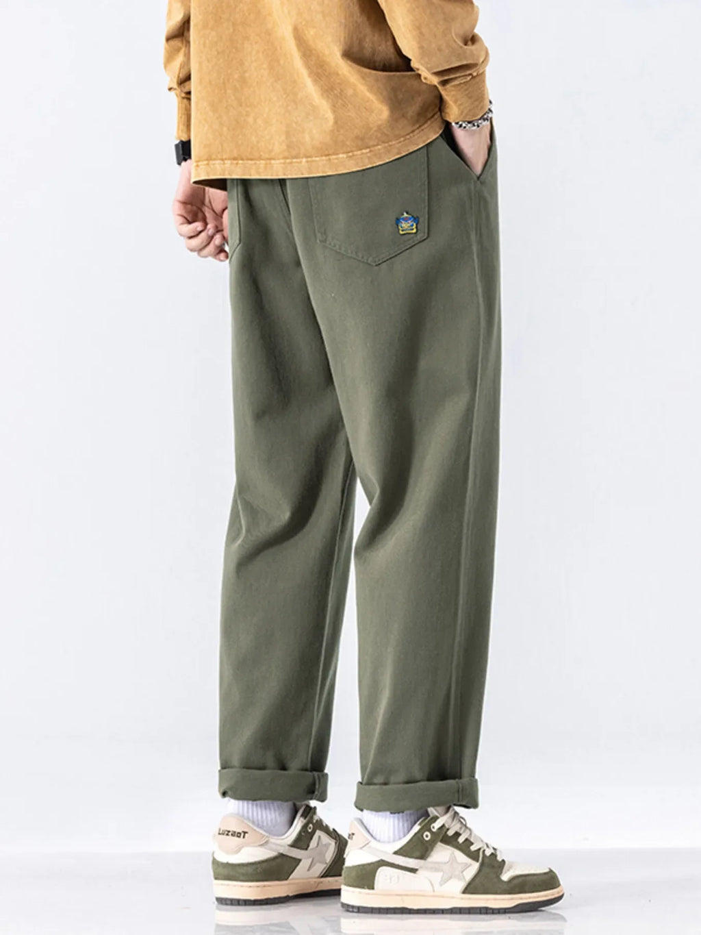 Men's Full Size Casual Loose-Fit Drawstring Pants Plus Size