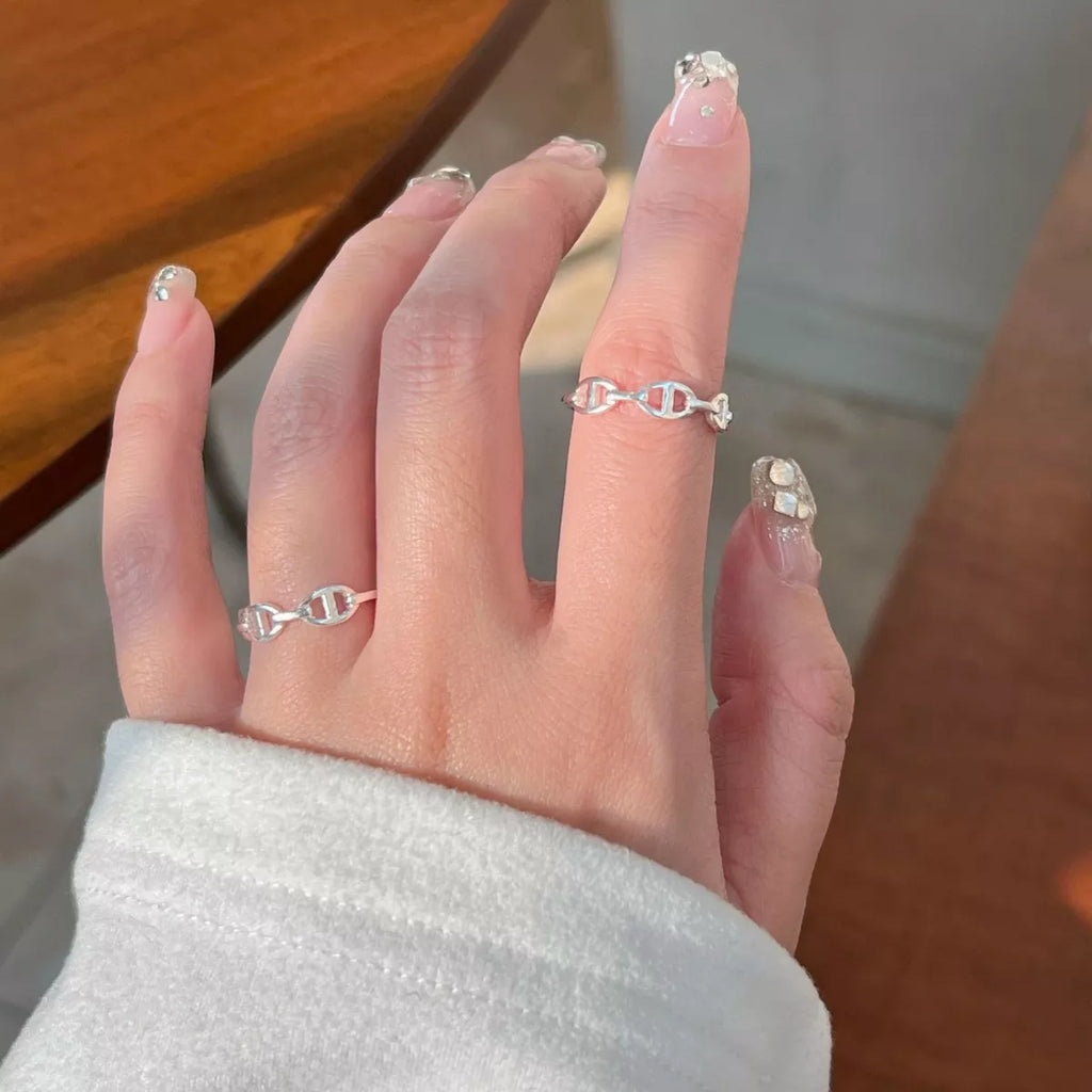 925 Sterling Silver Geometric Ring